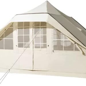 Inflatable Camping Tent with Pump, 5-8 Person Glamping Tents, Easy Setup 4 Season Waterproof Windproof Outdoor House for Fishing, Camping & Hiking