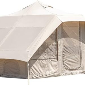 Large Inflatable Glamping Tent Outdoor Glamping Inflatable Camping Tent Outdoor Blow Up Tent Water Repellent Cotton Breathable and Comfortable