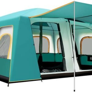 Dome Tent with 12 Windows Pop Up Tent 8-12 Person Instant Tent Large Family Camping Tent Waterproof Outdoor Tents with 2 Bedrooms 1 Living Room