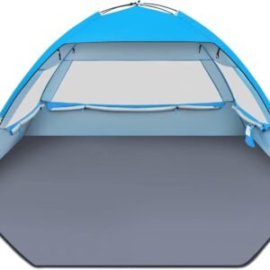Beach Tent Sun Shelter for 3/4-5/6-7/8-10 Person with UPF 50＋ UV Protection, Lightweight & Easy Setup Beach Shade Canopy, Portable Beach Shade Tent Beach Cabana