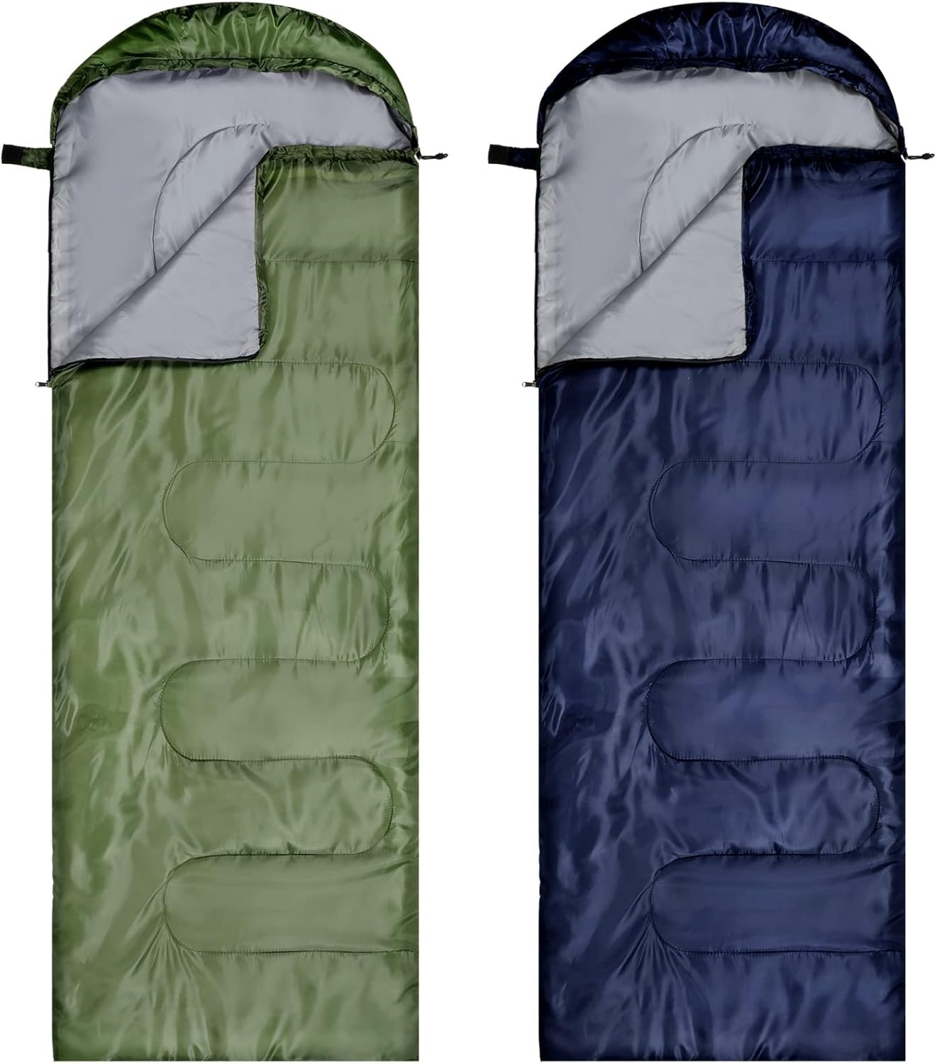 2 Pcs Camping Sleeping Bag for Adults, Lightweight Packable Waterproof Camping Gear Equipment to Keep Warm for Spring Summer Fall Indoor Outdoor Backpacking Hiking Travel