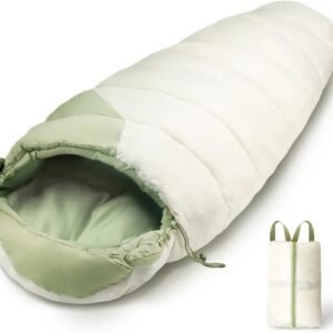 Sleeping Bag for Adults Kids, 0 Degree Warm Mummy Skin Friendly Fabric Backpacking Lightweight Camping Sleeping Bag with Compression Bag for Hiking Outdoor Travel or Truck Overnighting