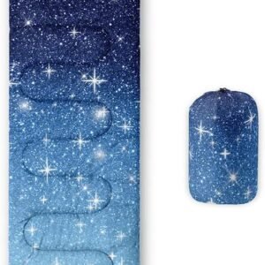 Kids Sleeping Bag for Boys and Girls,Mixed Color Star Dot-Lightweight Warm Portable Outdoor Indoor-Waterproof Cold Weather Resistant Sleeping Bag for Camping Hiking