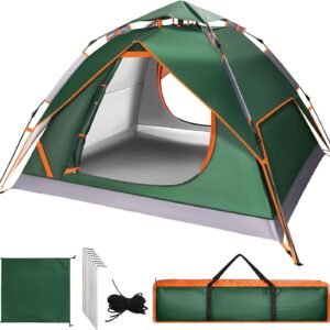 Camping Tent Instant Pop Up Dome 2-3 Person Automatic Waterproof Tent Easy Set Up Portable for Family Hiking Travel