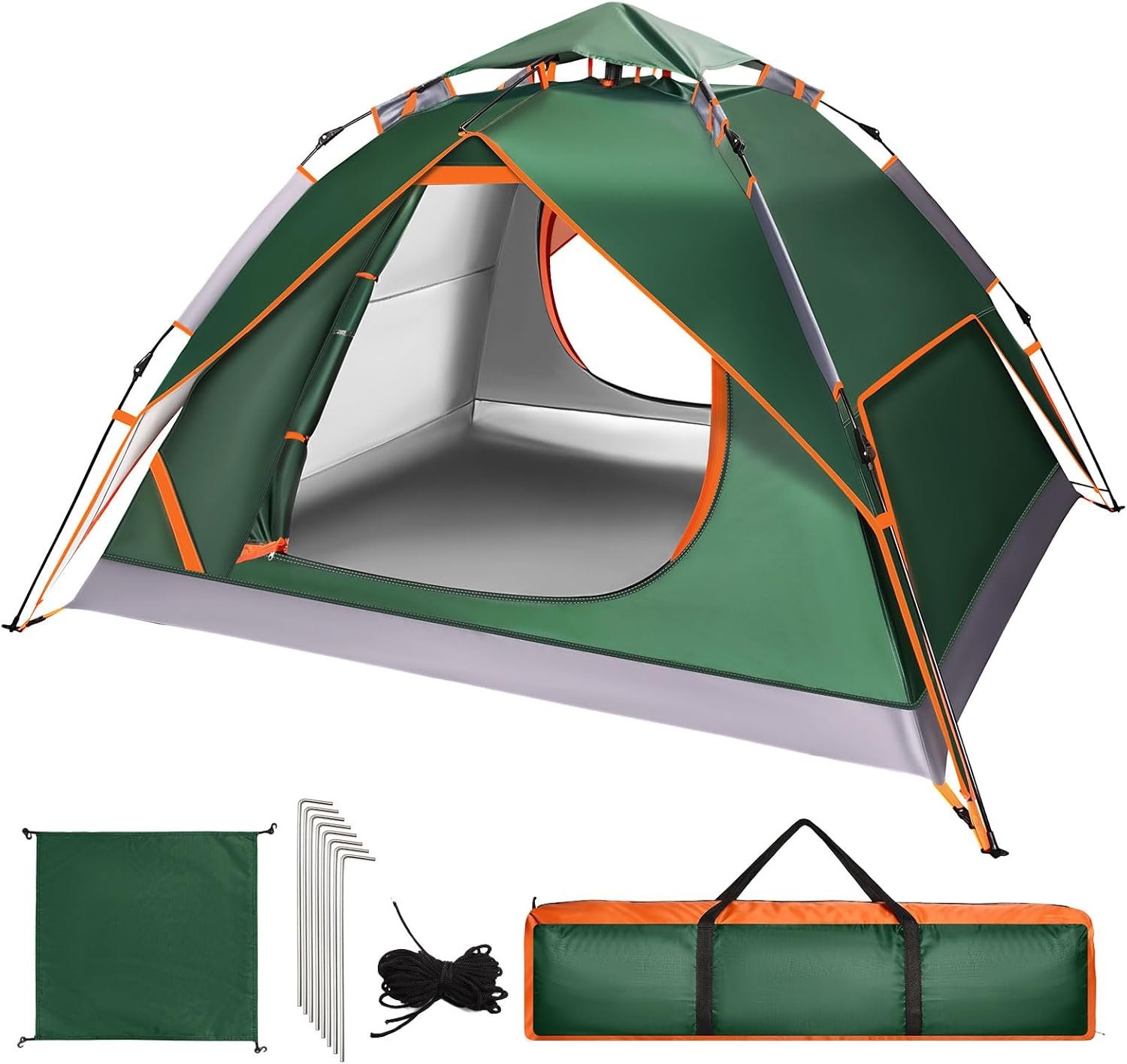 Camping Tent Instant Pop Up Dome 2-3 Person Automatic Waterproof Tent Easy Set Up Portable for Family Hiking Travel
