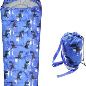 Kids Sleeping Bags - Camping Sleeping Bags with Carry Bag - Compact Sleeping Bag for Hiking, Backpacking 3 Season Warm & Cool Weather, Lightweight Waterproof Outdoor Travel for Boys Girls